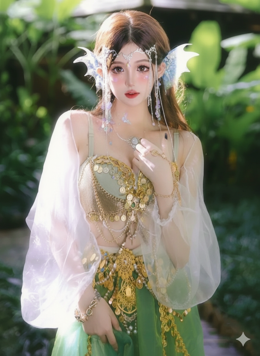 New Mermaid Princess Fairy Dream Fantasy Elf Costume