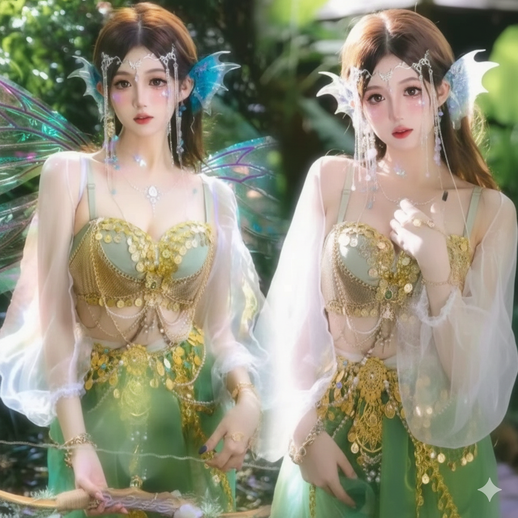 New Mermaid Princess Fairy Dream Fantasy Elf Costume