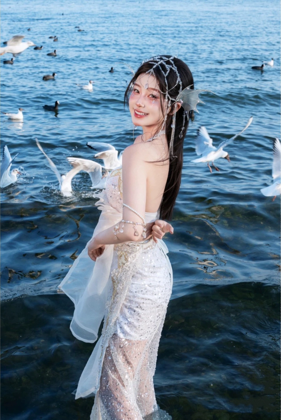 Seaside Ethnic Mermaid Princess Heavy-Embellished Costume